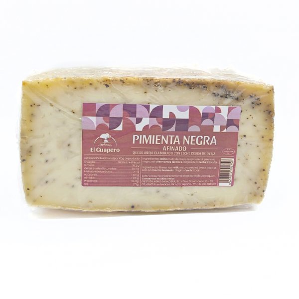 El Guapero Queso de Oveja Afinado Pimenta Negra